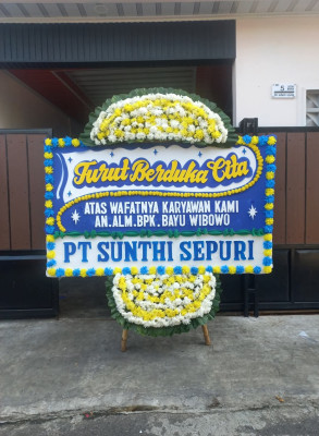 Papan Bunga Duka di Widasari